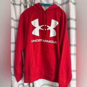 NWT Men’s Under Armour Rival Fleece Hoodie, Large, Red